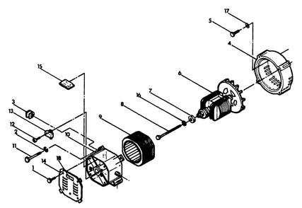 Generator Diagram and Parts List for 8865-8-L4000  Briggs and Stratton Generator